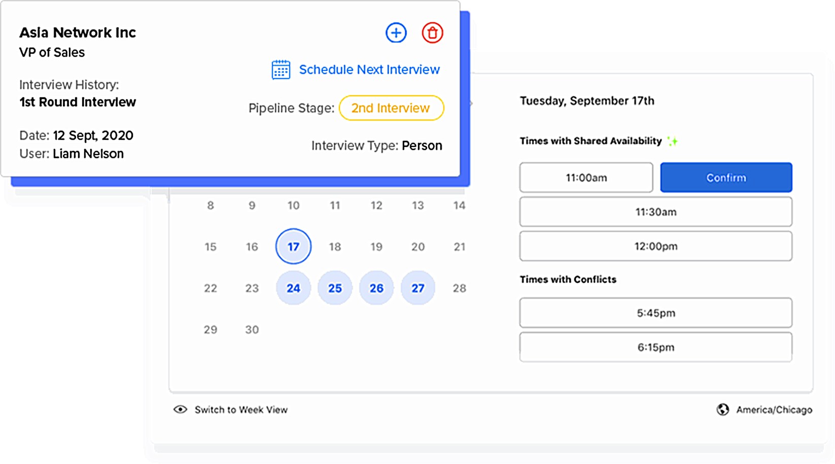 RecruiterPM interview scheduling