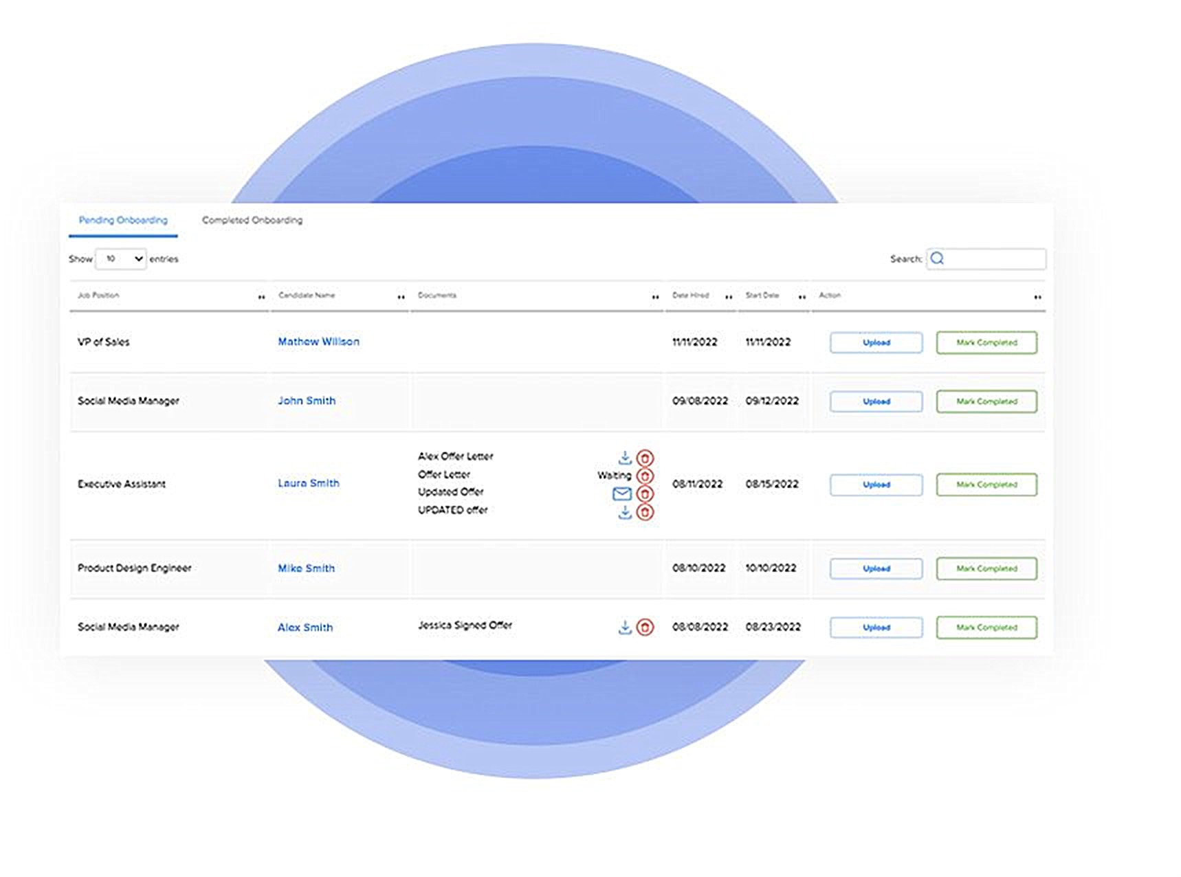 RecruiterPM onboarding workflow